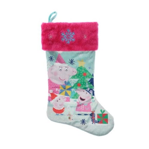 20 inch Hanging Holiday Christmas Stocking - NWT - Peppa Pig - Picture 1 of 3